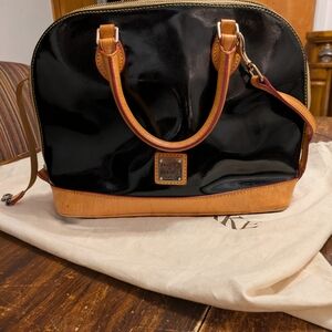 Dooney & Bourke Black and Tan Women's Bag